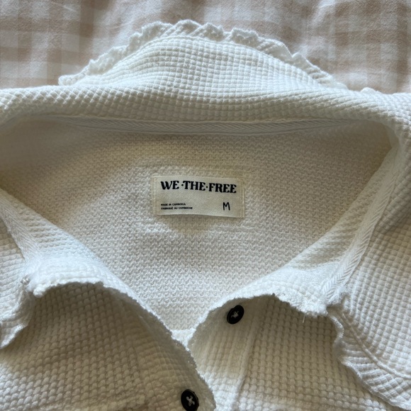 Free People White Button-Up Top - Picture 5 of 6